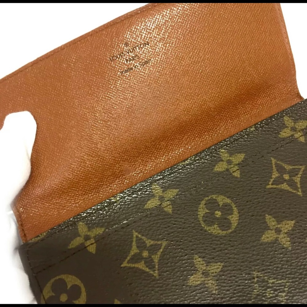 Authentic Louis Vuitton Monogram Checkbook Holder Wallet